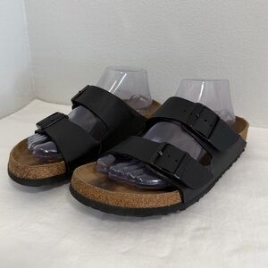 Birkenstock Arizona black leather sandals slide size 40
